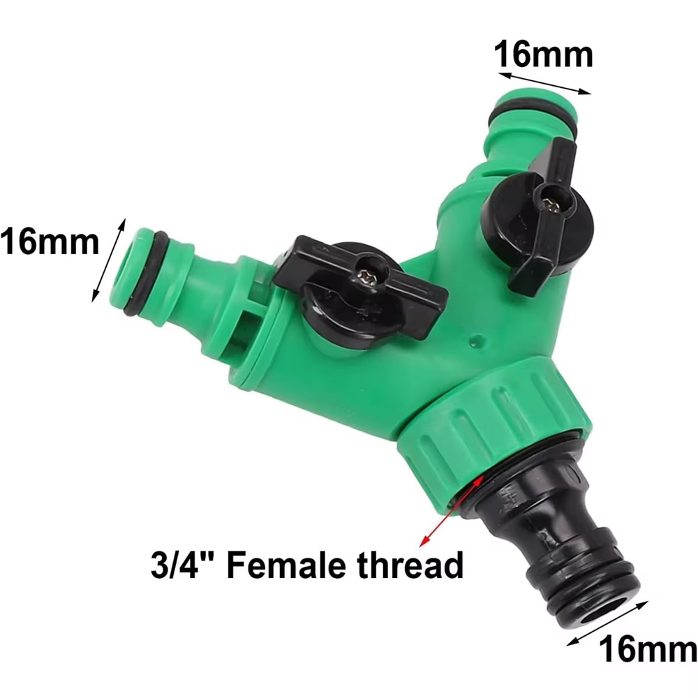 Raccord en Y pour l'eau du jardin