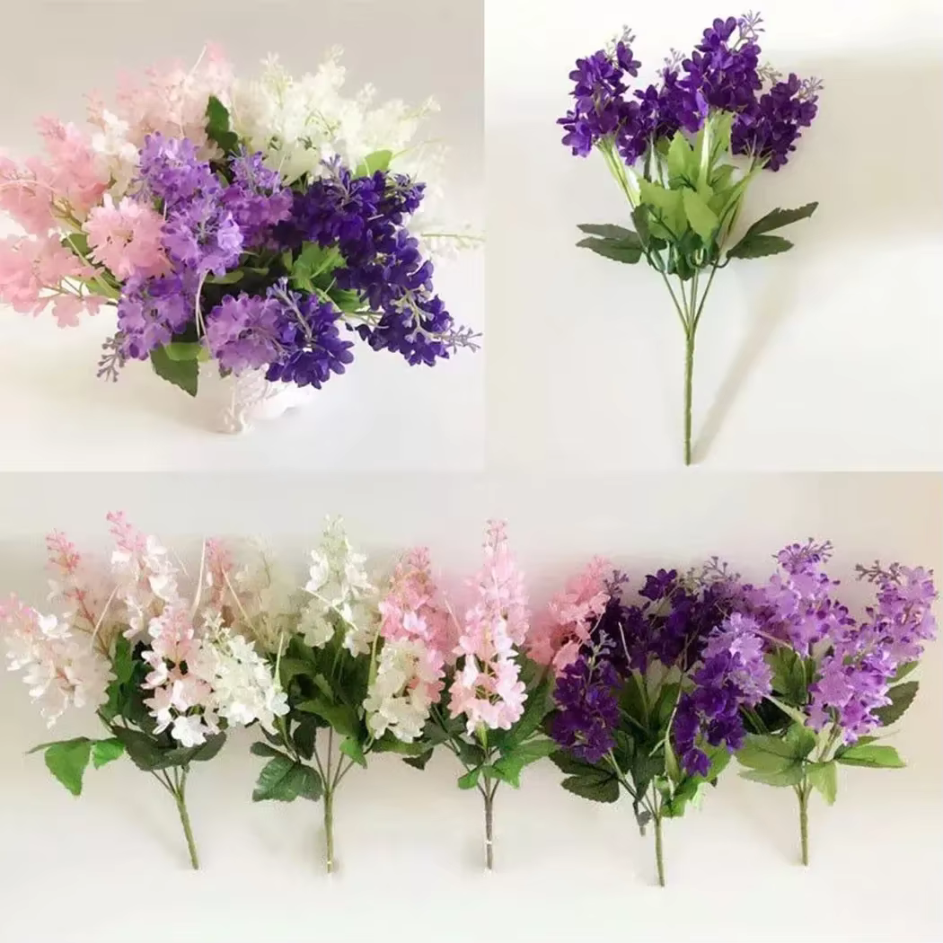 Fleur artificielle en jacinthe à 5 têtes