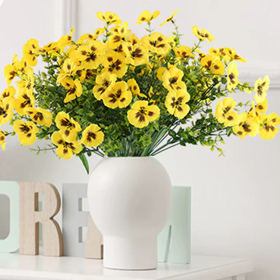 Fleurs artificielles Soie Pansy Jardin En Plein Air Mariage Bouquet De Mariée Maison Vase Décor Valentine Couronne Bricolage Cadeaux Accessoire