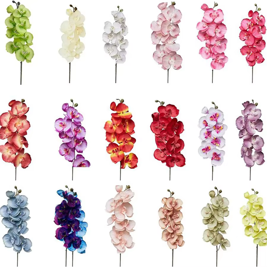 3D fleur artificielle branche soie papillon orchidée maison Vase Table Decor mariage jardin extérieur mariée Bouquets bricolage guirlande cadeau