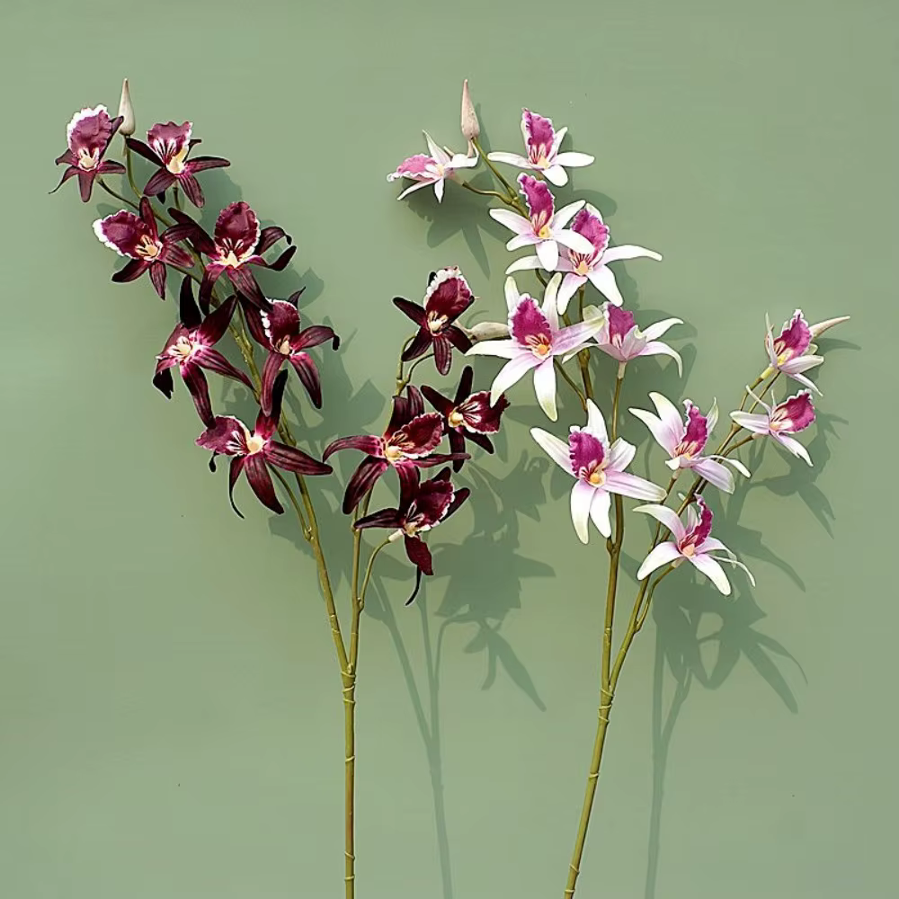 Branche Dendrobium artificielle à 2 fourchettes