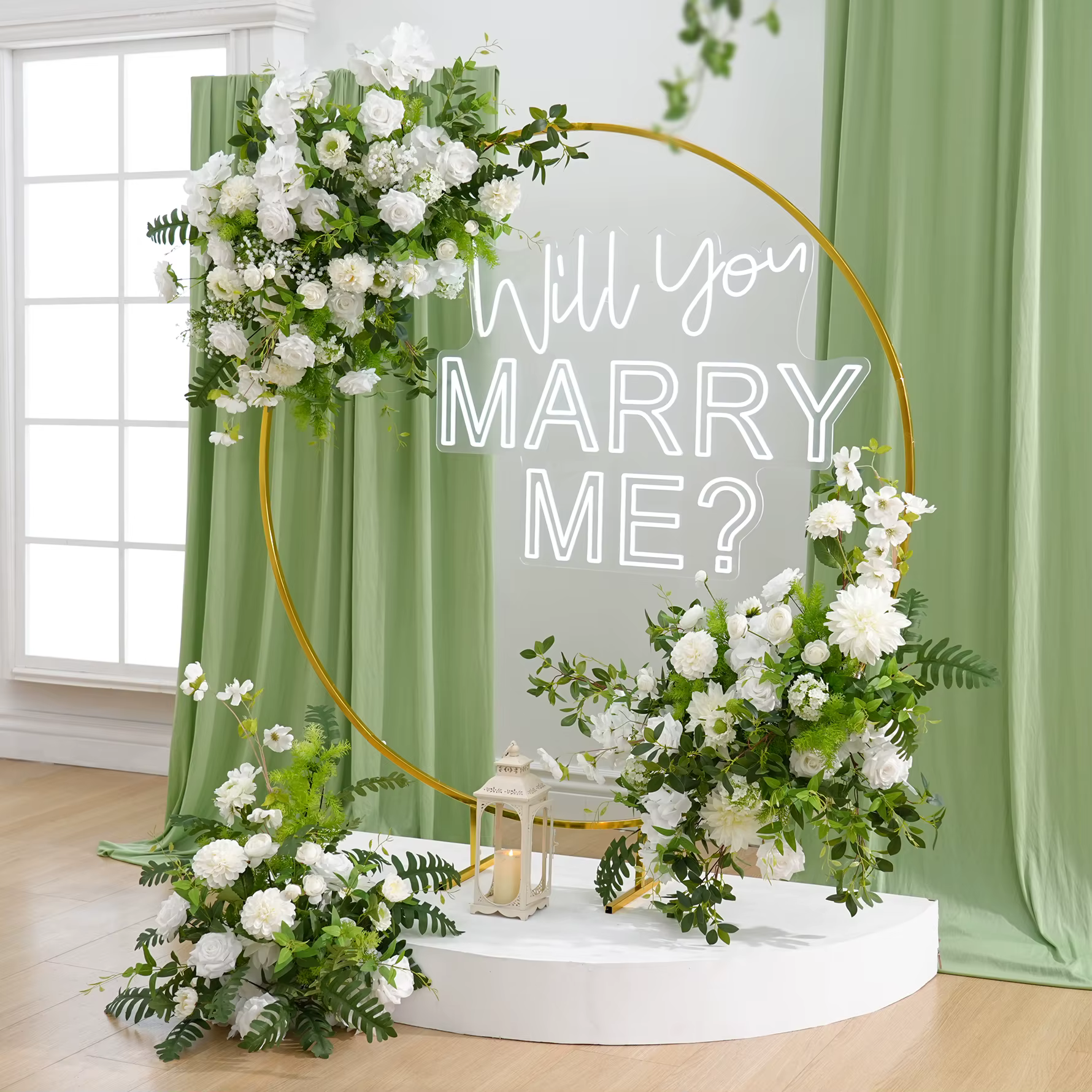 X8970 blanc Rose hortensia vert laisser accrocher rangée florale mariage toile de fond décoration sol allée Arrangement floral fenêtre affichage