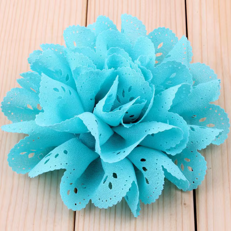 Fleurs artificielles en tissu pour robes de filles, fleurs en tissu à œillets moelleux pour bandes de sauna, accessoires pour cheveux, 15 couleurs, 4 po
