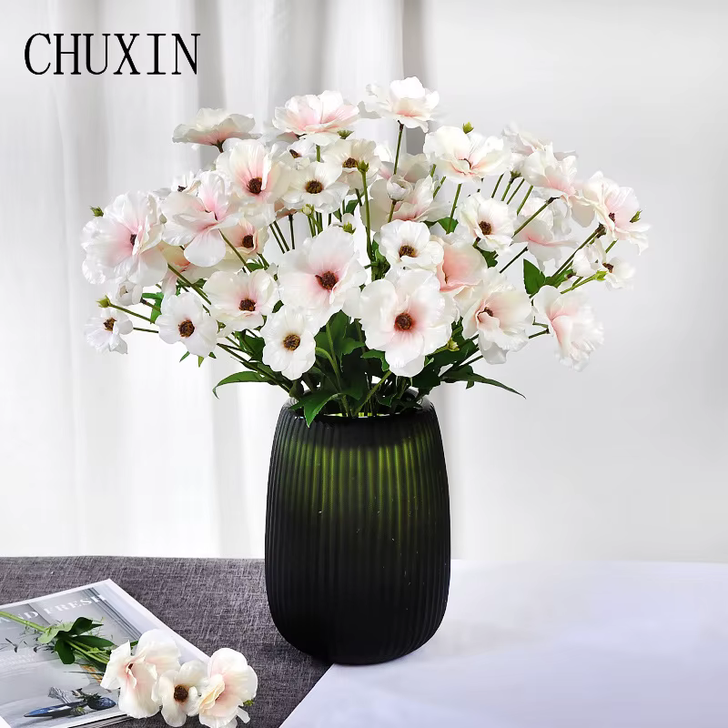 Fausse fleur d'Eustoma pour Noël