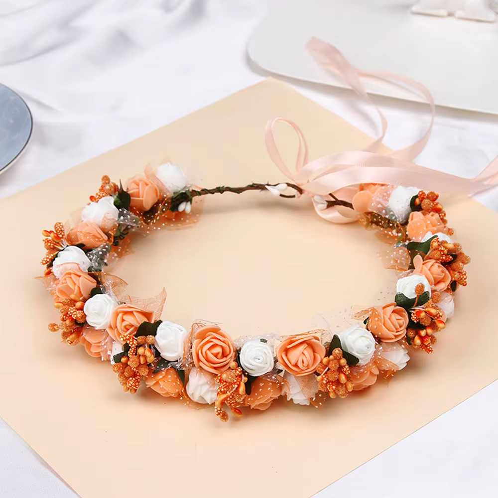 Couronne de fleurs féeriques, épingles à cheveux colorées, pinces à cheveux polyvalentes et élégantes pour femmes et filles, accessoires de mode, accessoires de photographie