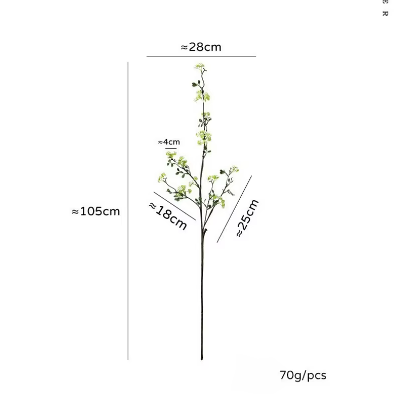5 pièces de fleurs artificielles en soie