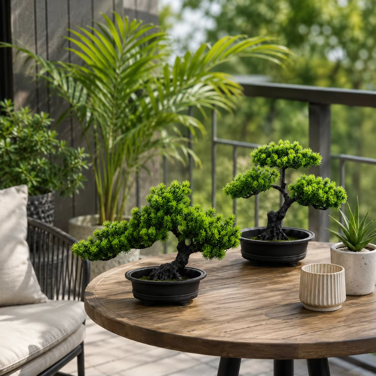 1 pièce Plante artificielle de pin Bonsaï pour la décoration de table