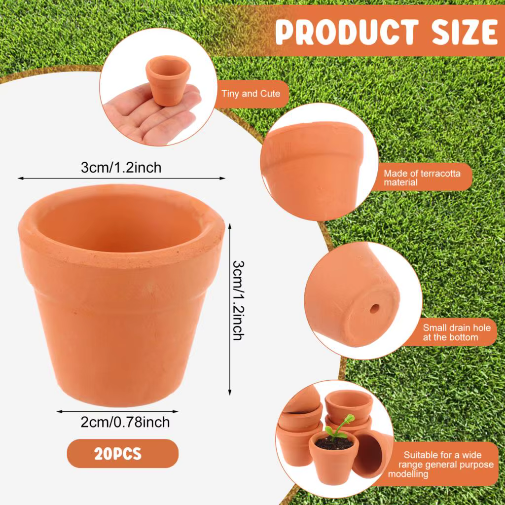 Mini jardinière en argile avec trous de proximité