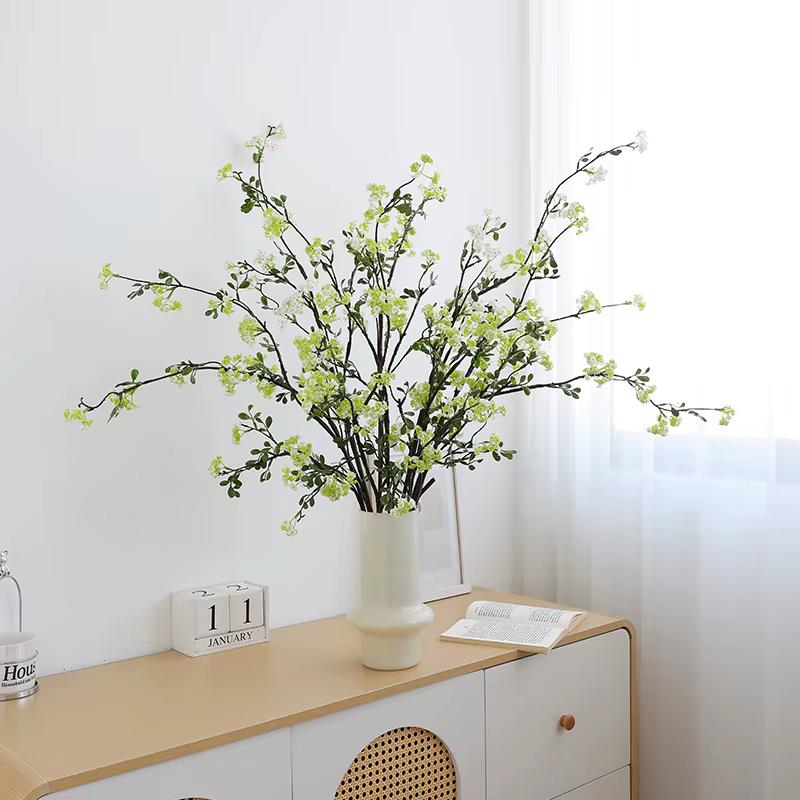 5 pièces de fleurs artificielles en soie