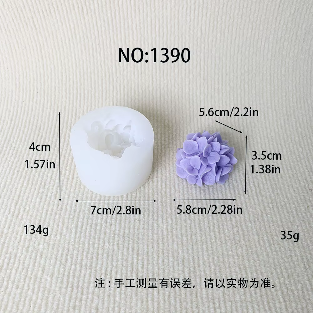 Moules en Silicone pour fleurs d'hortensia