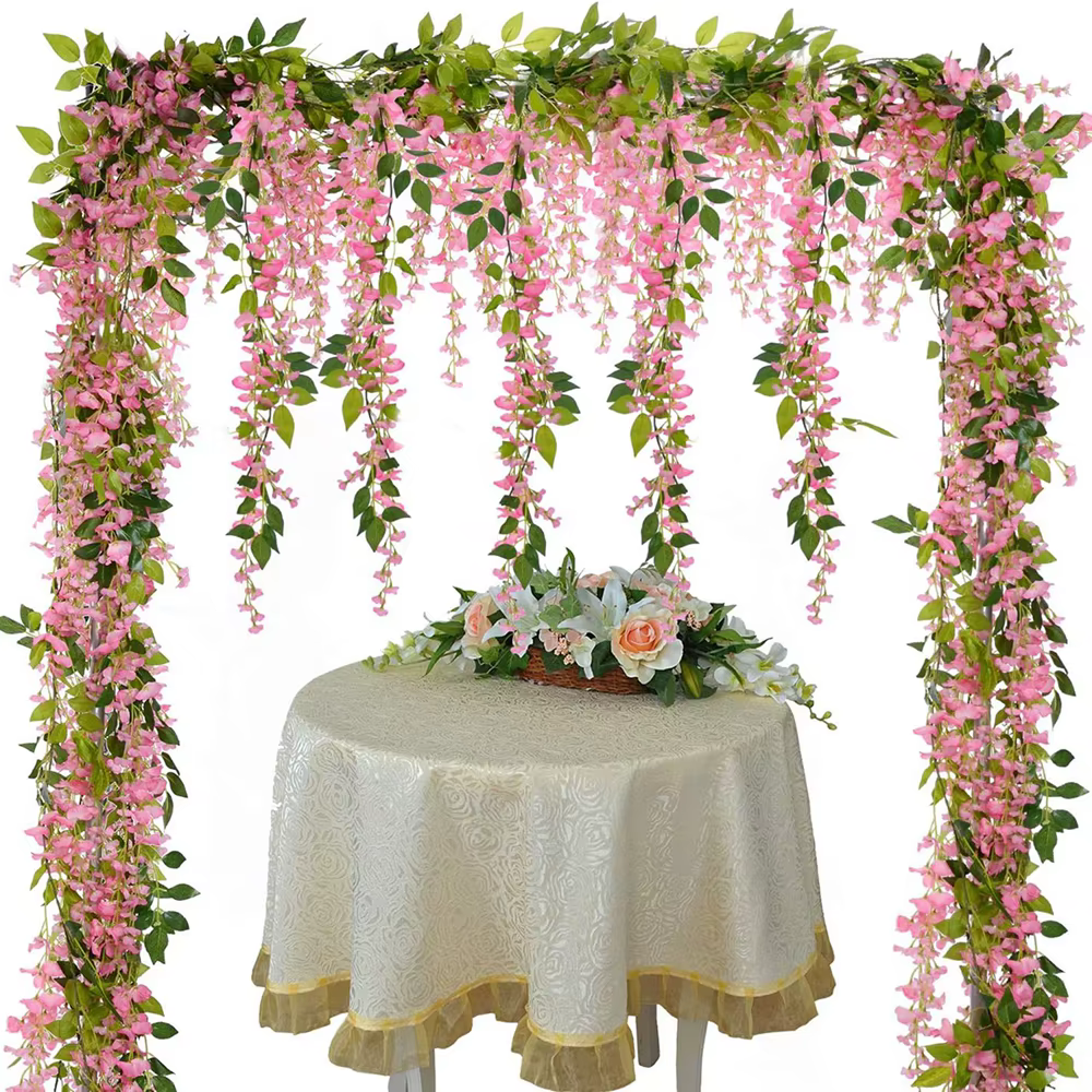 Plante artificielle Fleur Hortensia Feuille Vigne Décoration De Mariage Faux Plantes Arrangement Mural Maison Chambre Accessoires En Plein Air Arc
