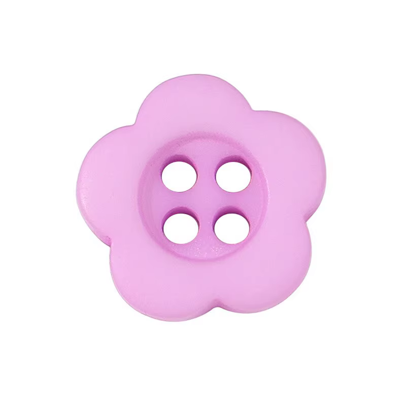 20 pièces/sac créatif fleur de prunier en forme de quatre yeux bouton coloré bricolage couleur bonbon Mini