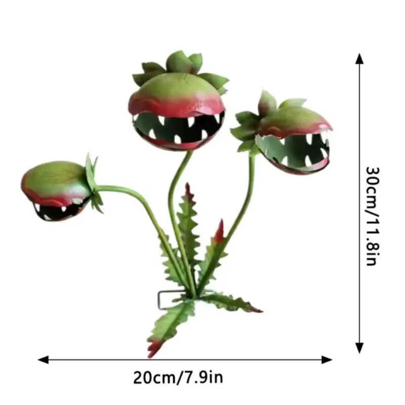 Sculpture de plante monstre Venus Flytrap en fer