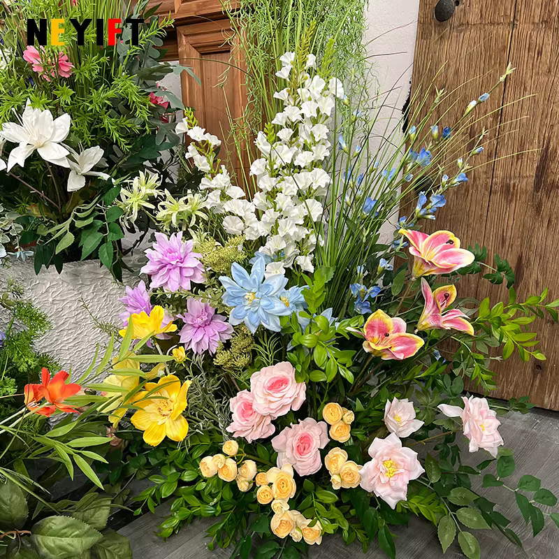 Monet série jardin Arrangement floral décoration de mariage plancher