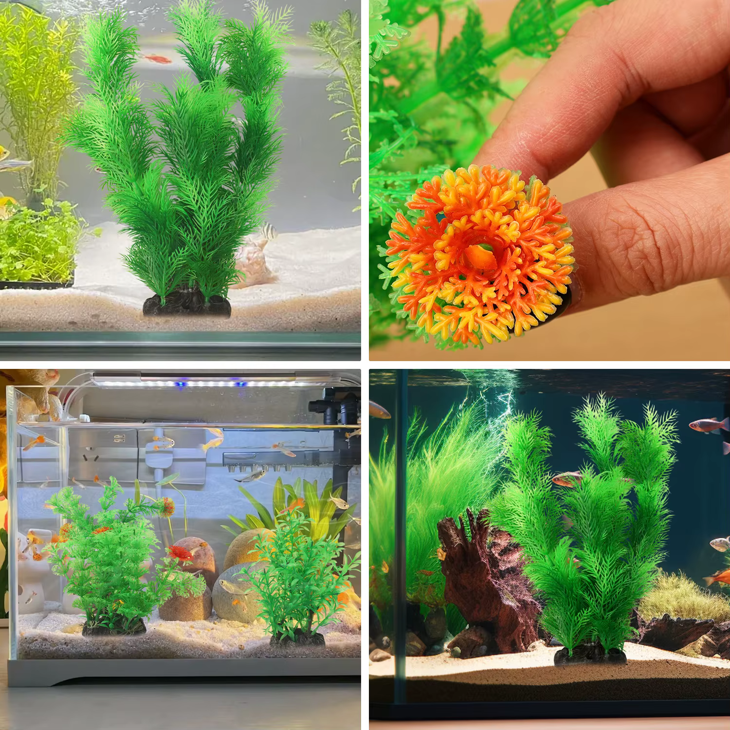 Plantes artificielles de décoration d'aquarium