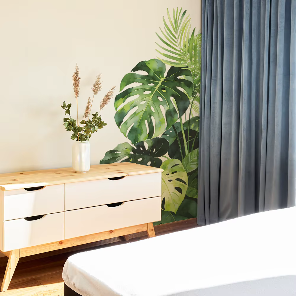 Feuilles de tortue vertes pour chambre à coucher