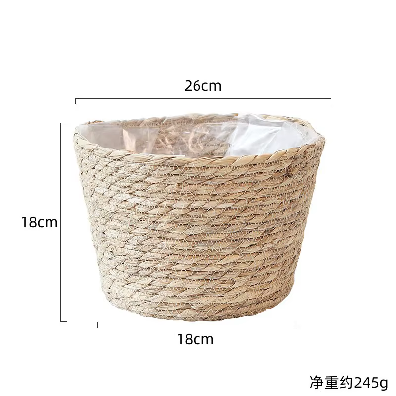 Paniers de rangement en rotin tissé