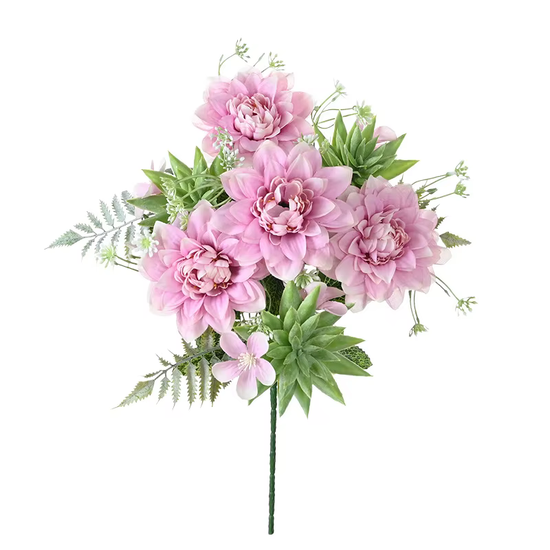 Bouquet de simulation dahlia succulente