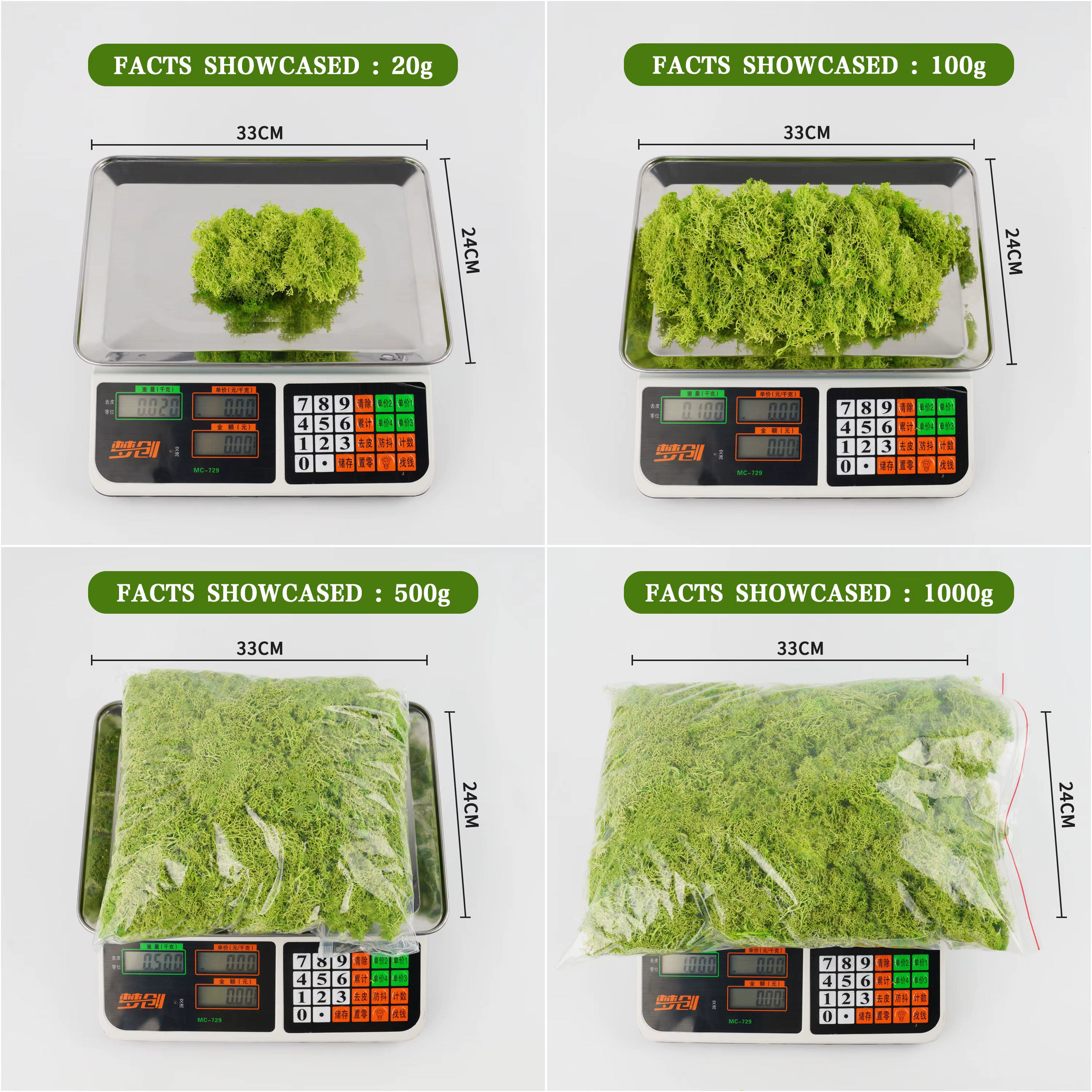 Plantes artificielles en mousse verte