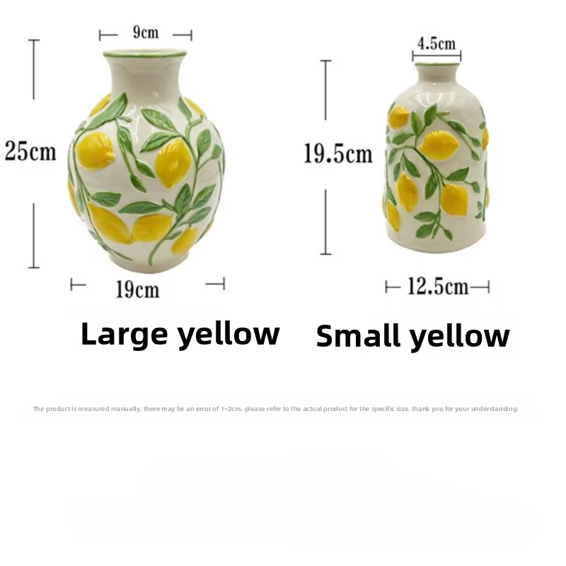Vase en céramique en forme de fleur de citron