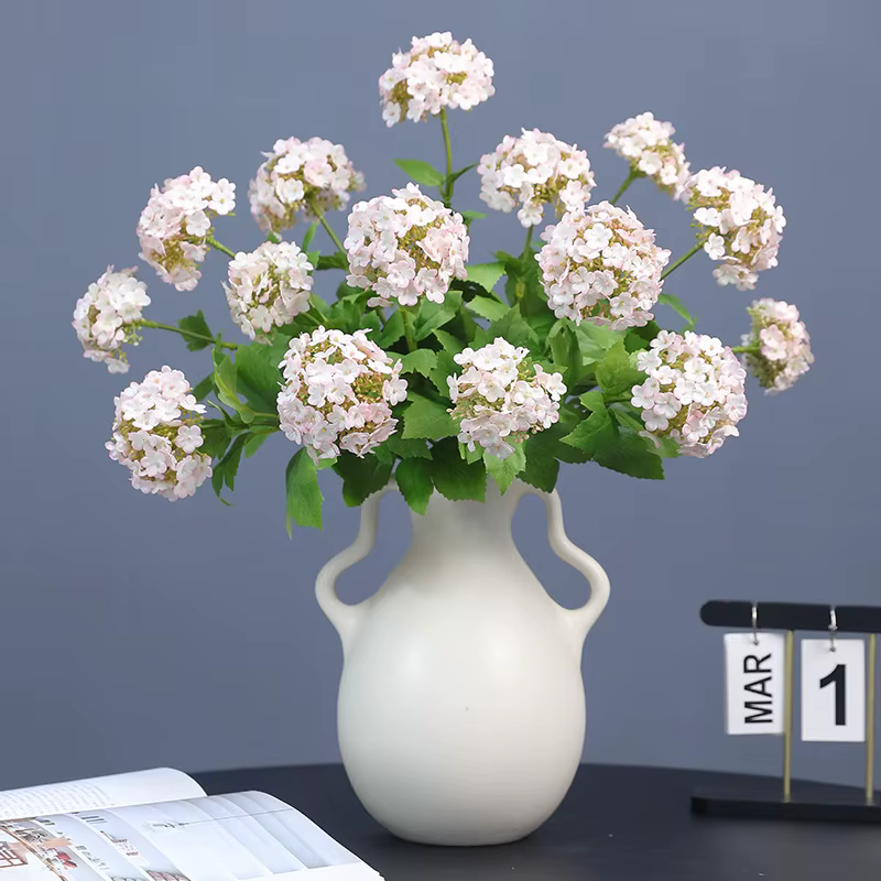 3 pièces de fleurs artificielles réalistes à 3 têtes