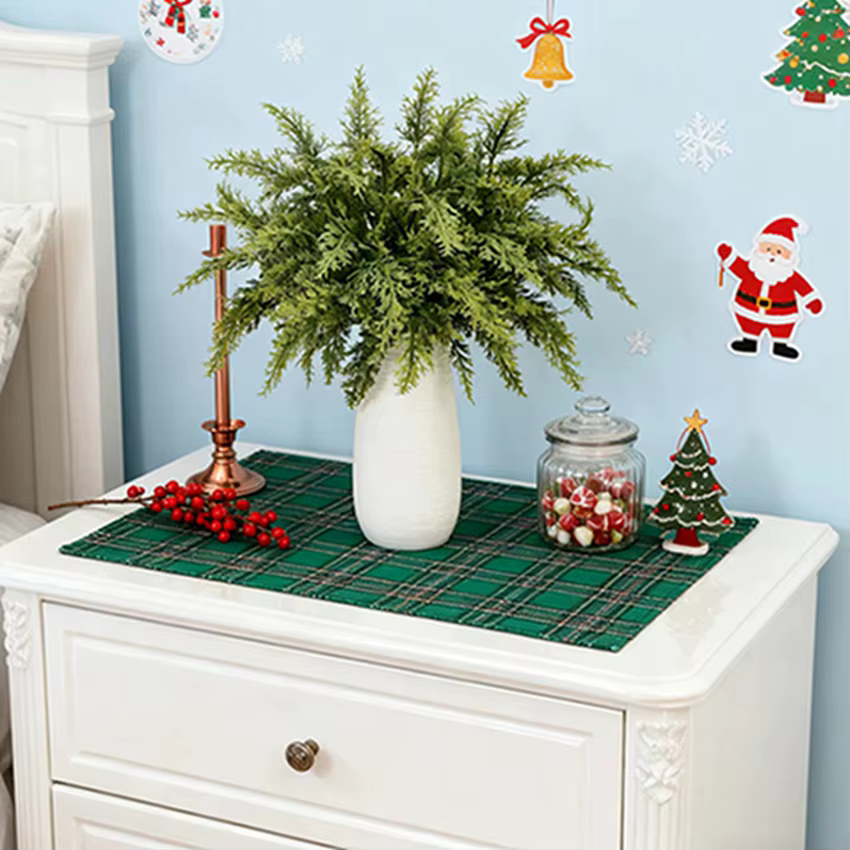 Plantes artificielles Cyprès Feuilles De Noël Arbre Partie Maison Salon Décor En Plein Air Jardin Fleurs De Mariage Artisanat Cadeau Ornements