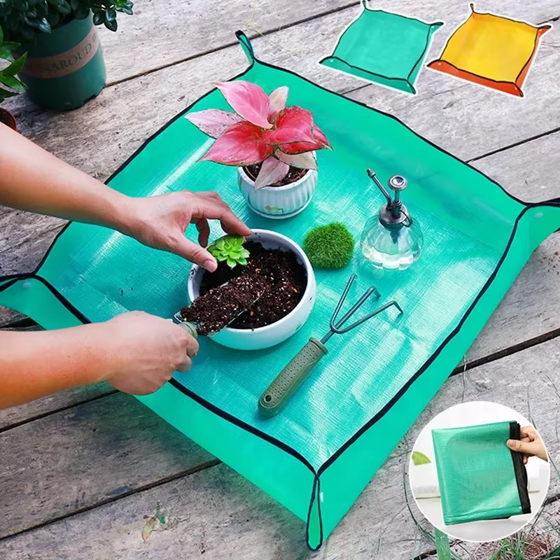 Tapis de jardinage PE carré pour plantes