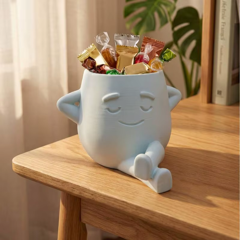 Pot de fleurs en résine en forme de tête de fleur mignon