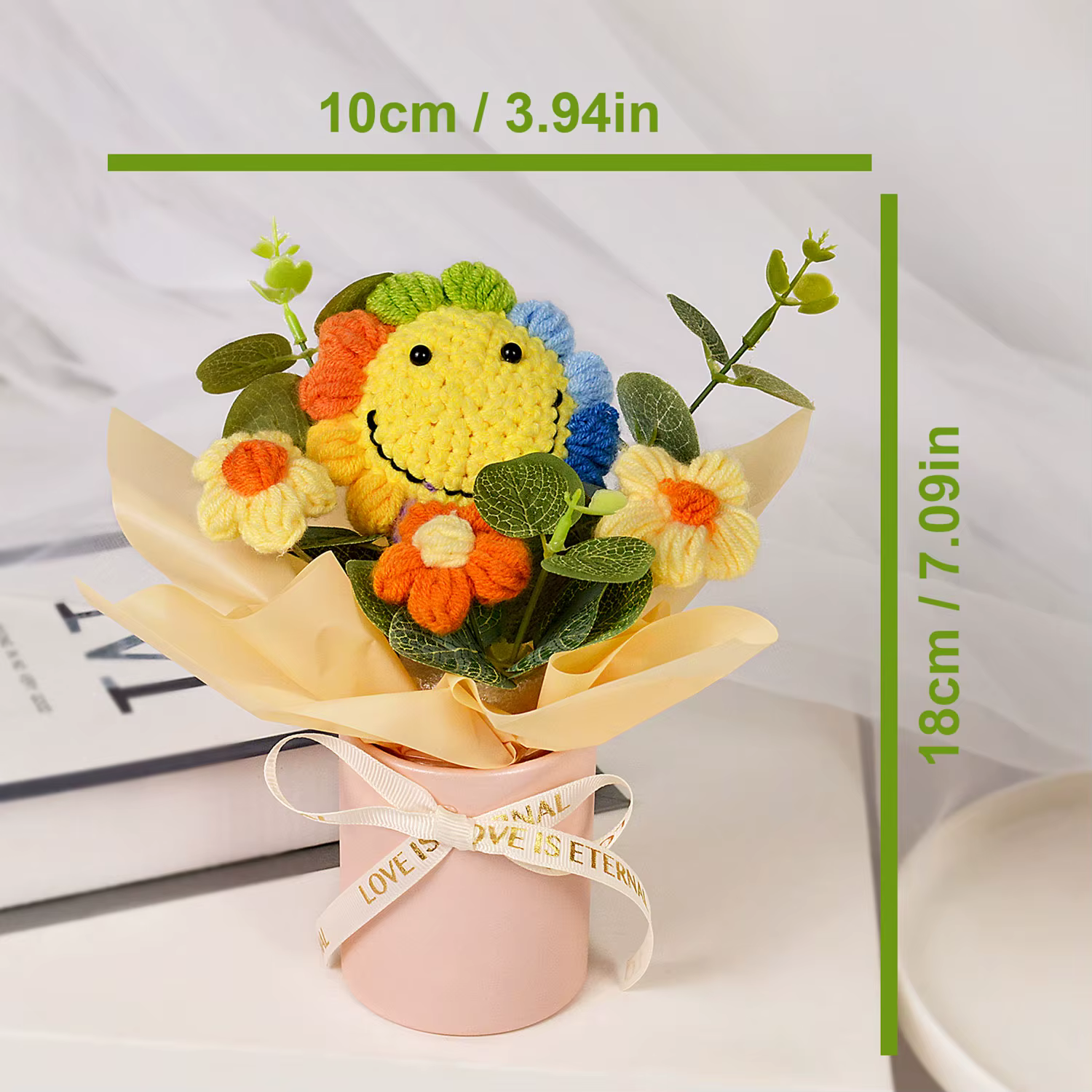Bouquet de tournesol au Crochet fait à la main