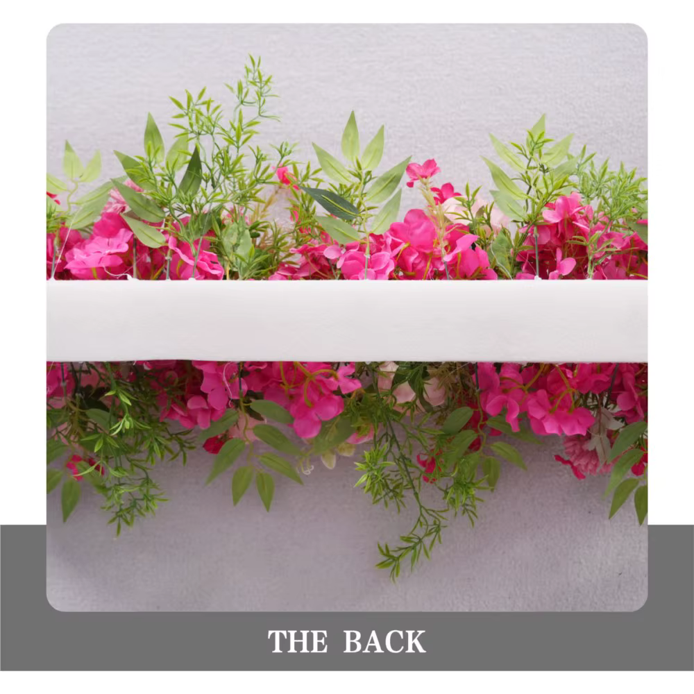 Uflower 100/200cm Guirlande de fleurs de roses rouges et d'hortensias pour centre de table