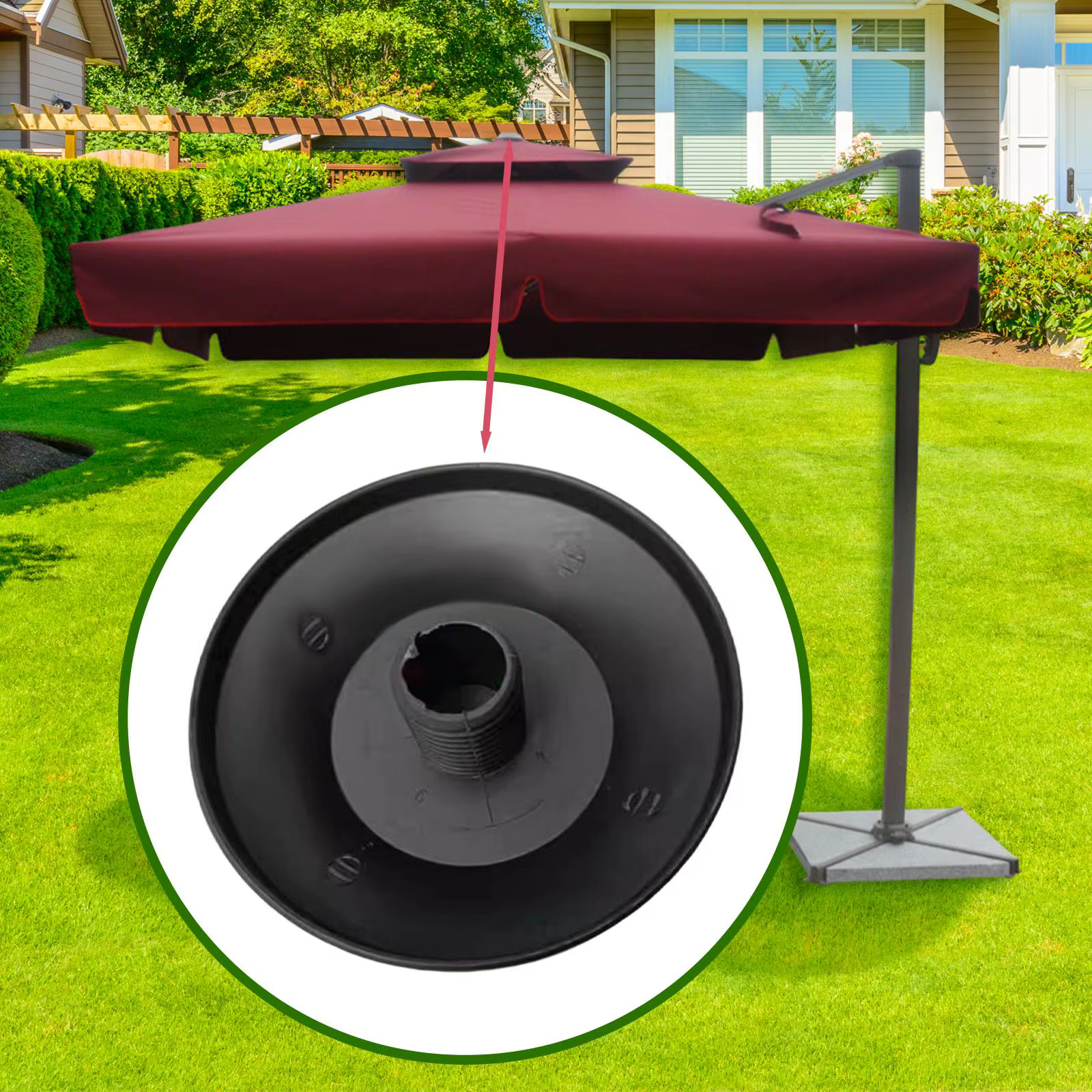 Chapeau de remplacement pour parasol de jardin, accessoire pour la plage