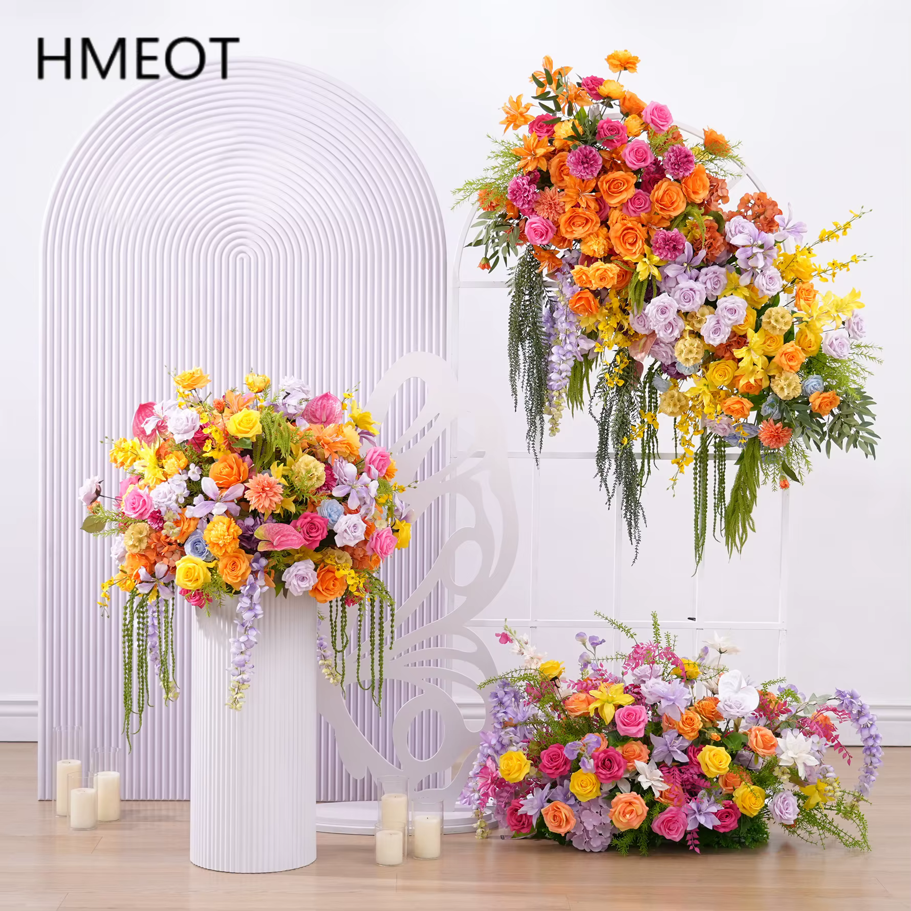 H8947 coloré Orange narcisse rouge Rose
