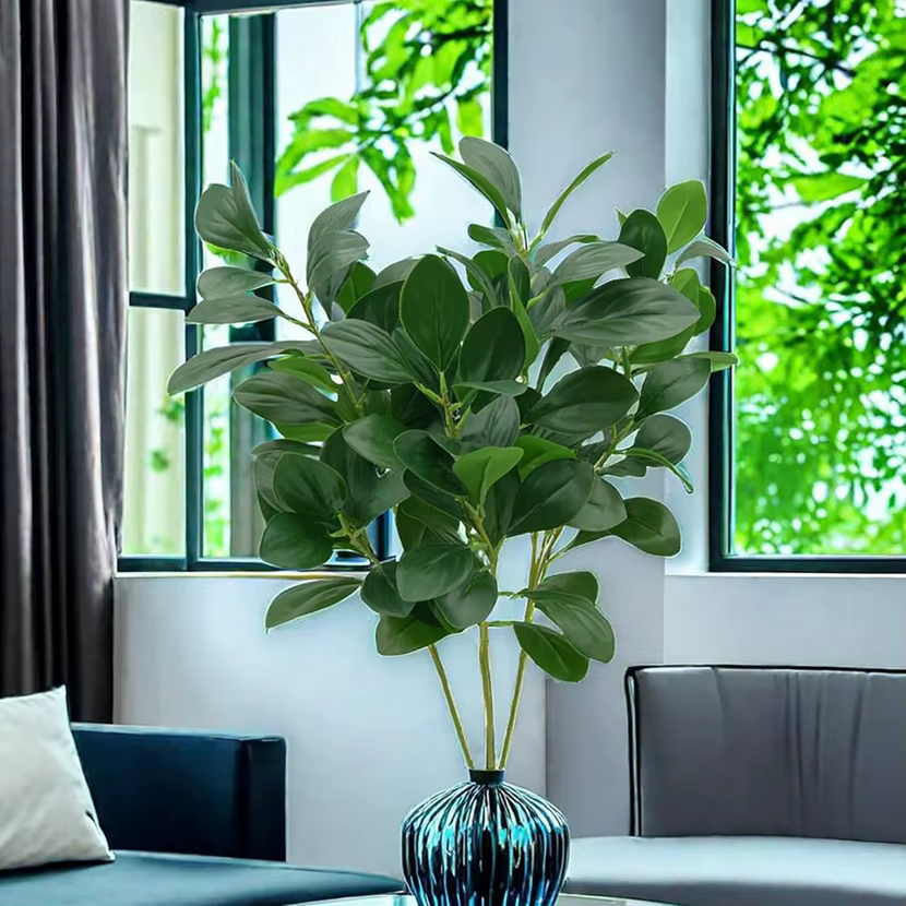 1PC plantes artificielles vert Magnolia mariée Bouquet mariage maison Vase jardin couronne cour Table à manger en plein air bricolage décor cadeau