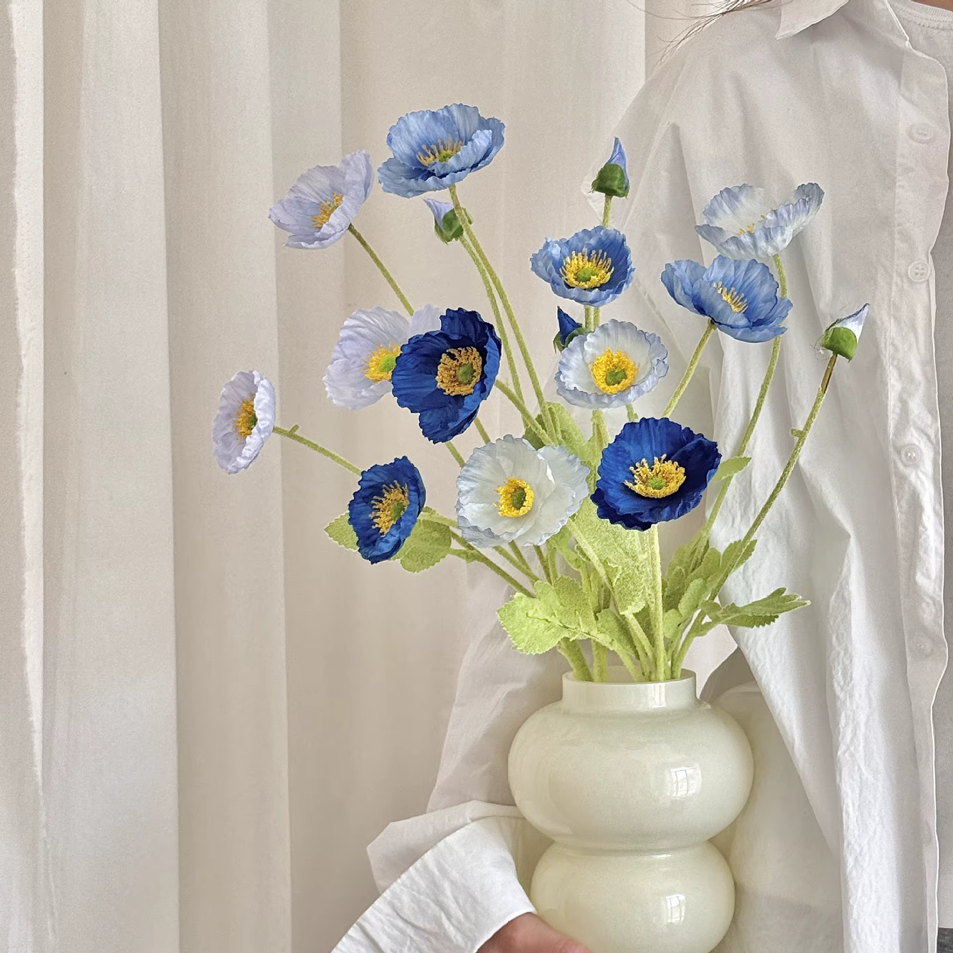 Bouquet de fleurs artificielles à 4 têtes