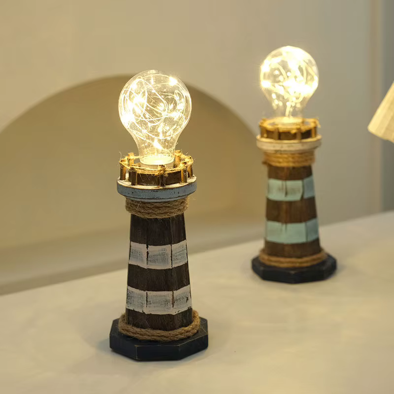 Ornements de phare en bois de Style méditerranéen