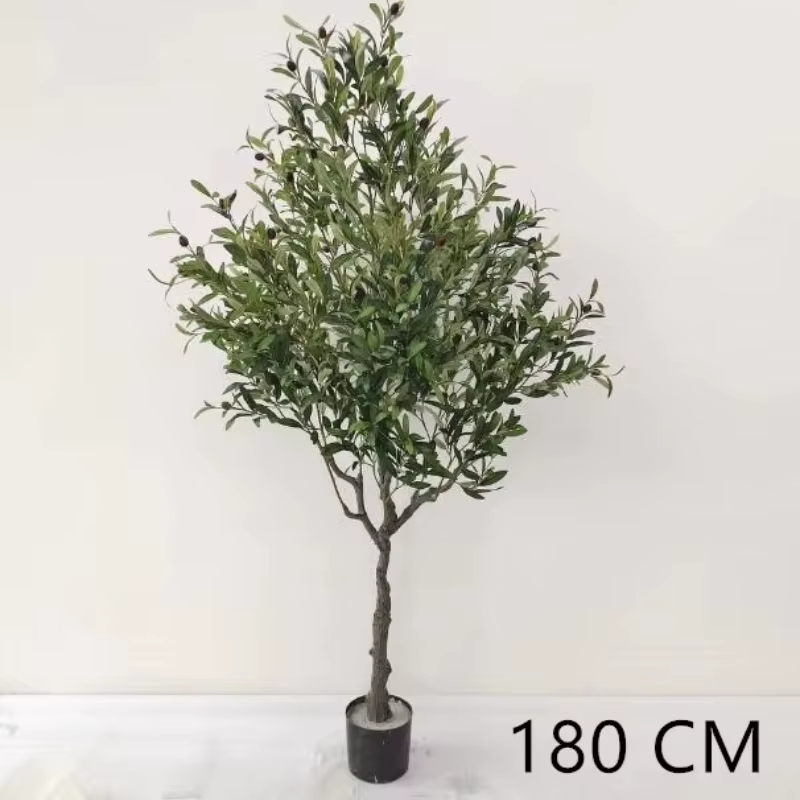 Olive artificielle de haute qualité de style nordique en pot – Faux feuillage pour la décoration de la maison