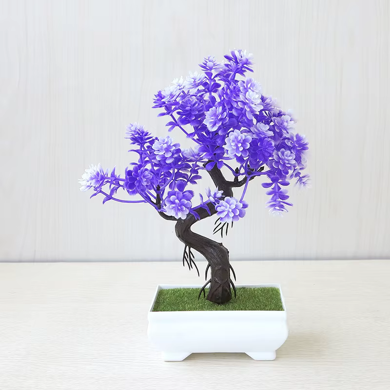 Plantes artificielles décoration bonsaï en Pot petit Pot d'arbre fausse plante en Pot zen jardin ornements Table maison