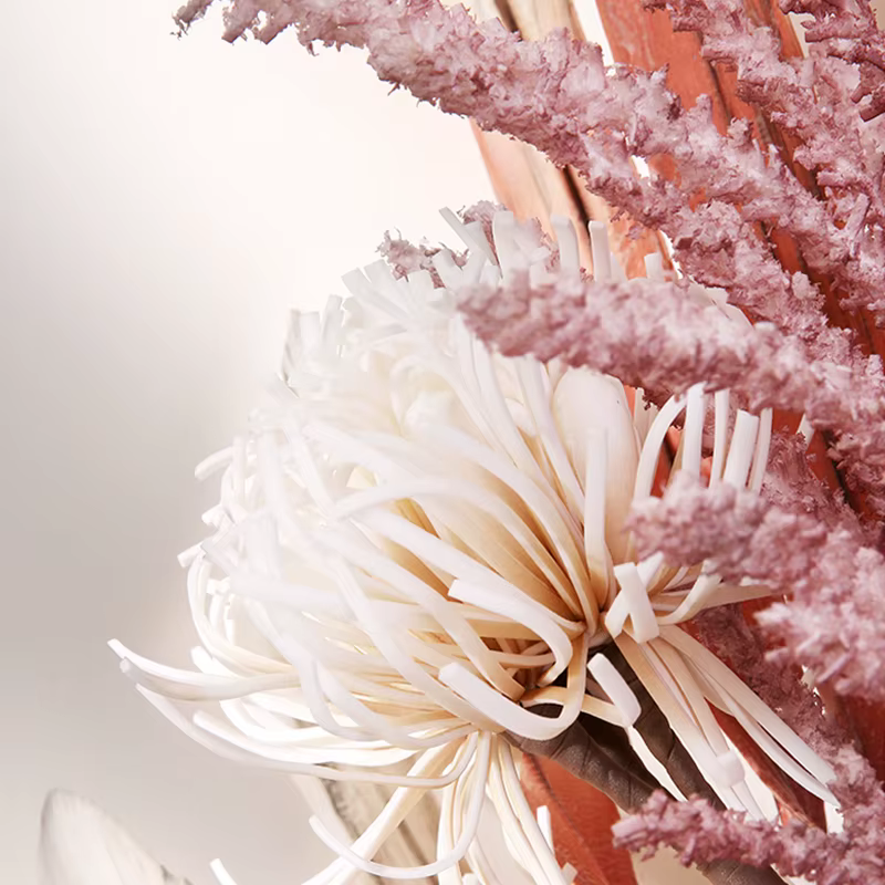 Grandes fleurs artificielles rétro pour décoration de bureau