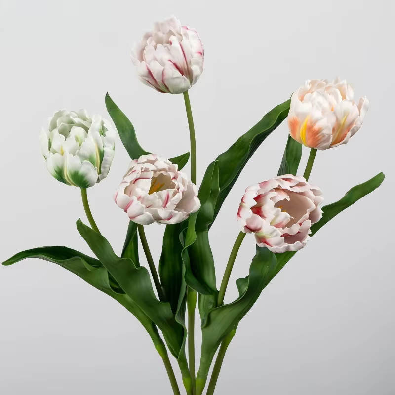 Lot de 5 fleurs artificielles de haute qualité en PU