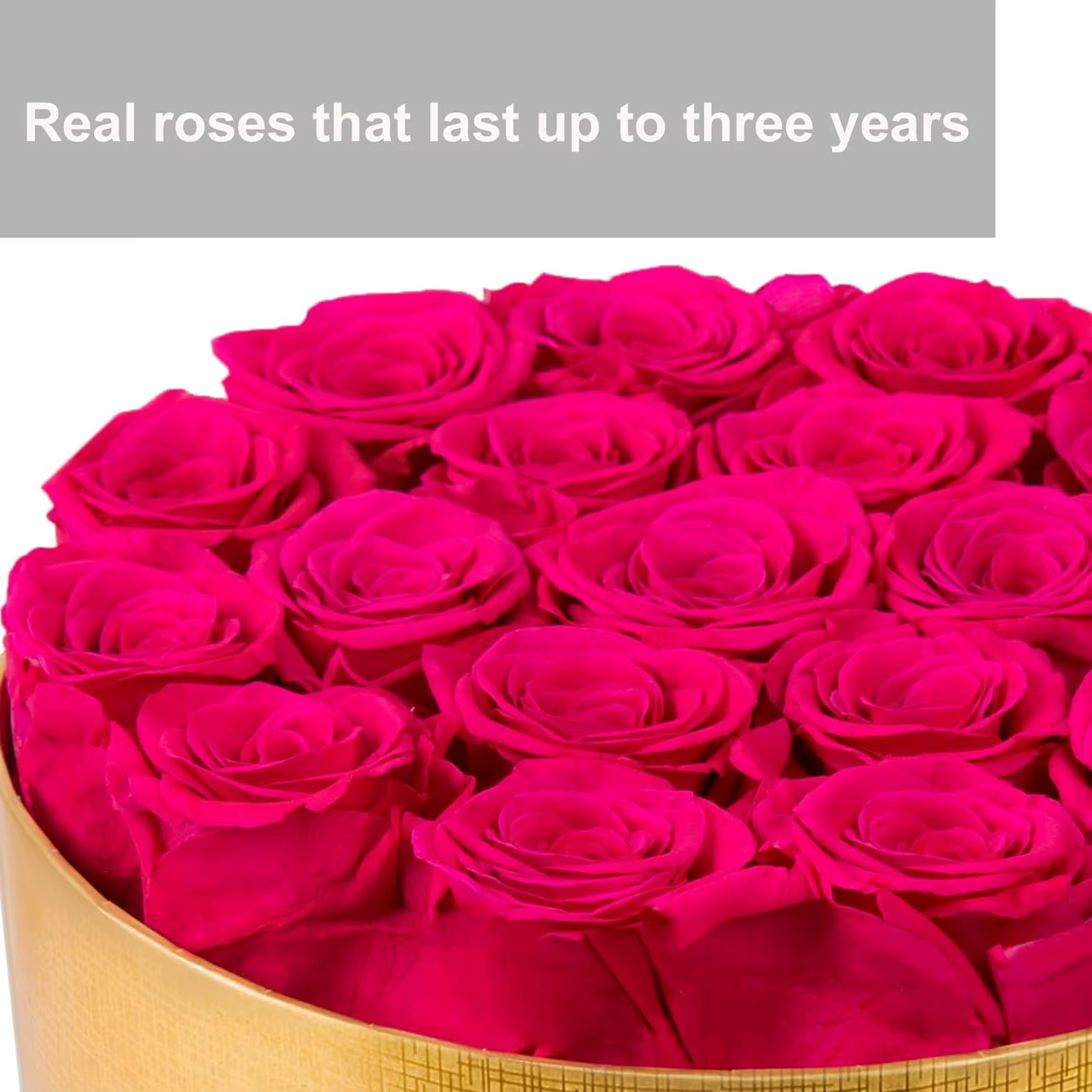 Rose longue durée faite à la main dans une boîte