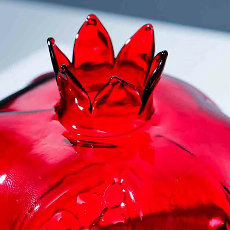 Vase en verre de grenade pour la décoration de la maison