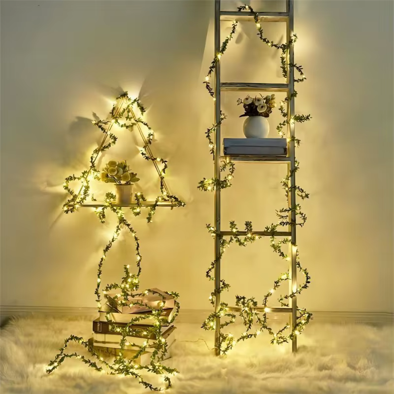 Guirlande lumineuse LED 2M en feuilles d'eucalyptus