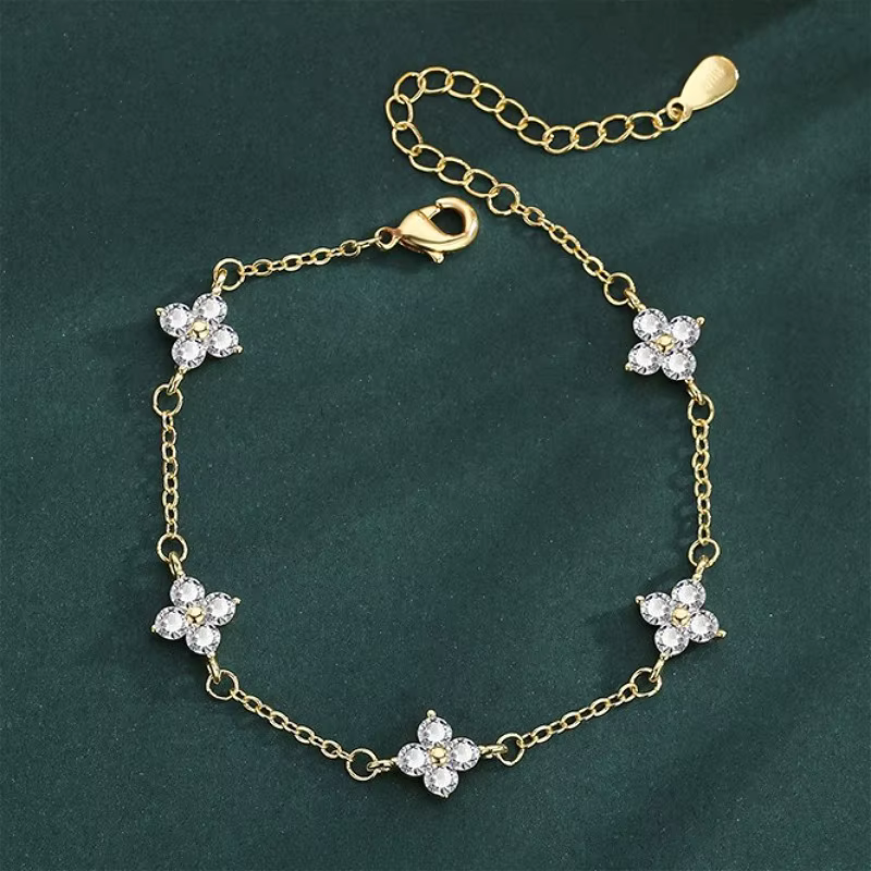 Bracelets élégants en zircon brillant pour femmes, bracelet à pendentif géométrique en argent sterling 925, bijoux à porter au quotidien, cadeaux pour les fêtes