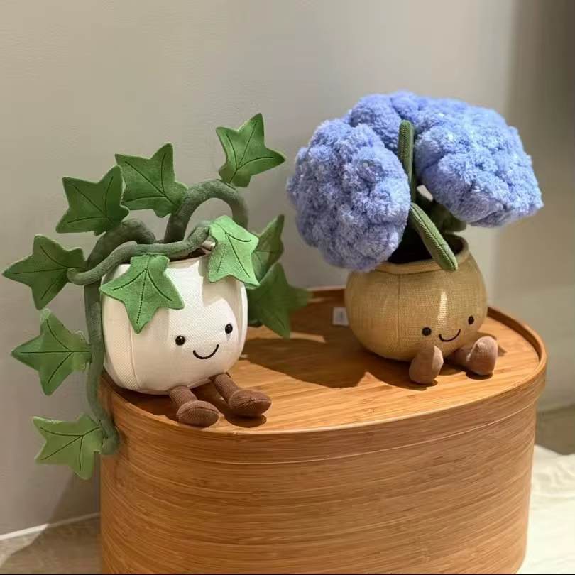 Plante d'hortensia artificielle en pot