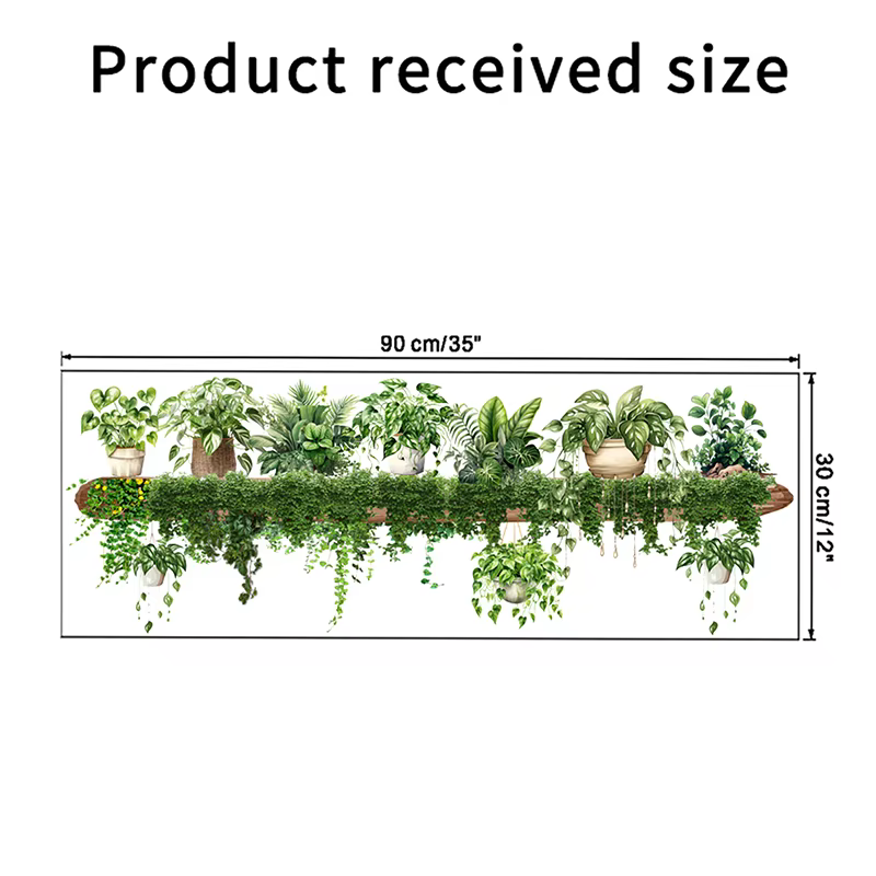Autocollants muraux de décoration de plante verte