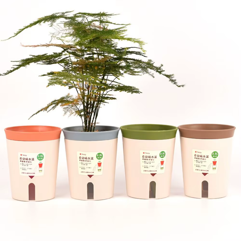 Pot de fleur hydroponique paresseux, pot de fleurs absorbant l'eau, pot de plante succulente, jardinière en plastique auto-arrosante, décor de salon et de bureau