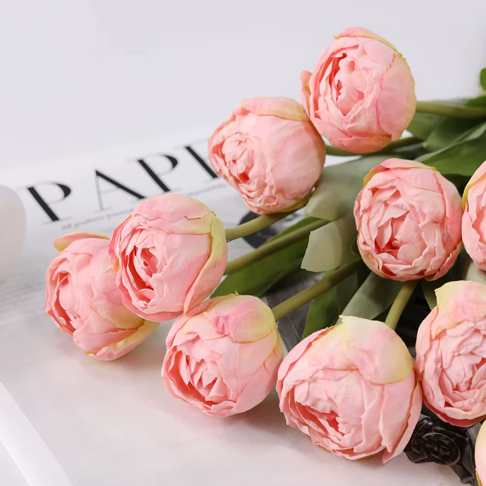 Bouquet de fleurs artificielles en soie