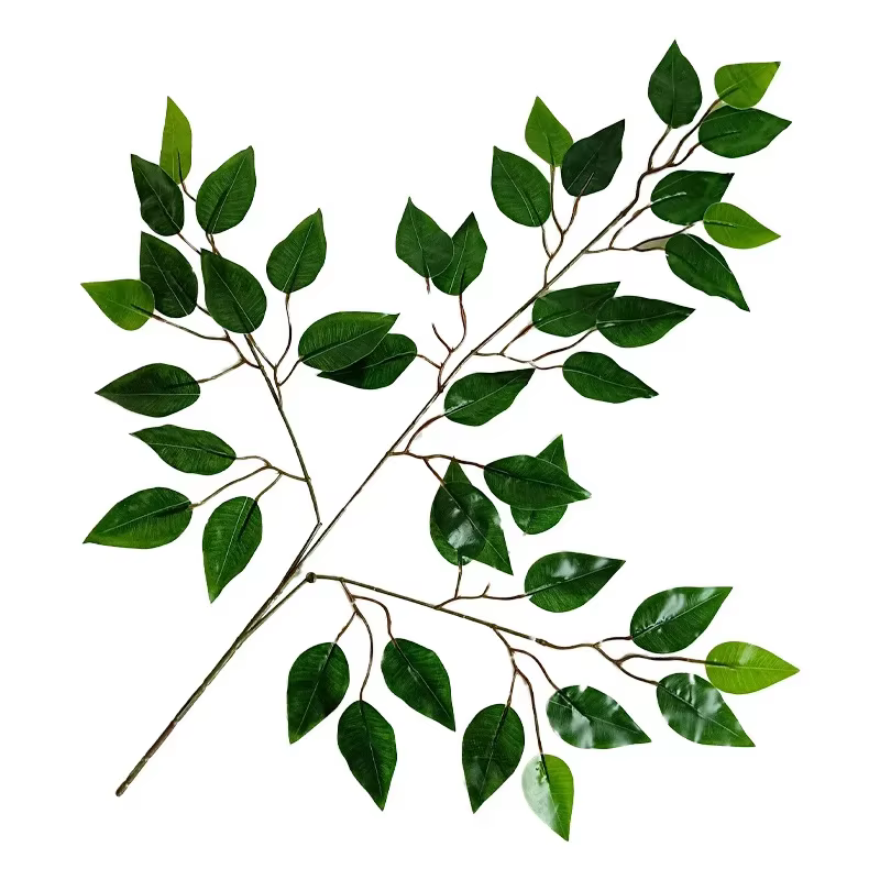 Feuilles de faux cuir chevelu Ginkgo en plastique