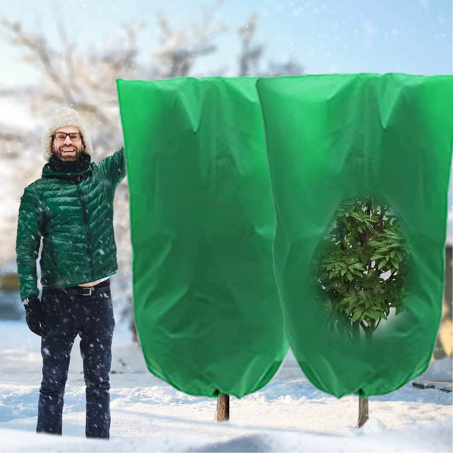 Couverture de Protection pour plantes d'hiver