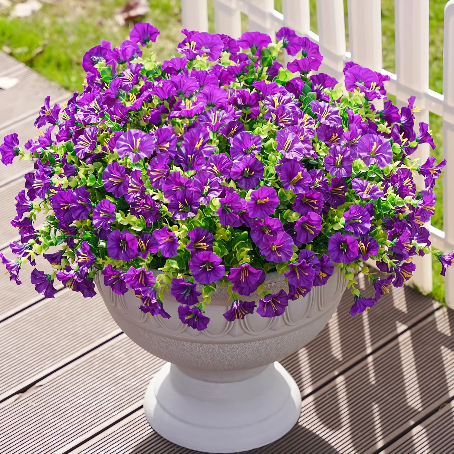 8 pièces de fleurs artificielles avec protection UV - adaptées aux décorations intérieures et extérieures